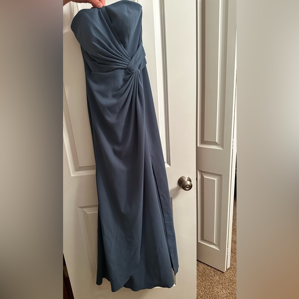 Azazie size A4 bridesmaid dress - dusty blue